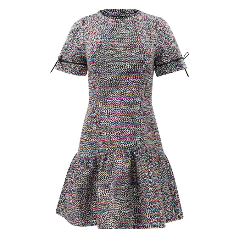 Ivey Short Sleeve Tweed Mini Dress image number null