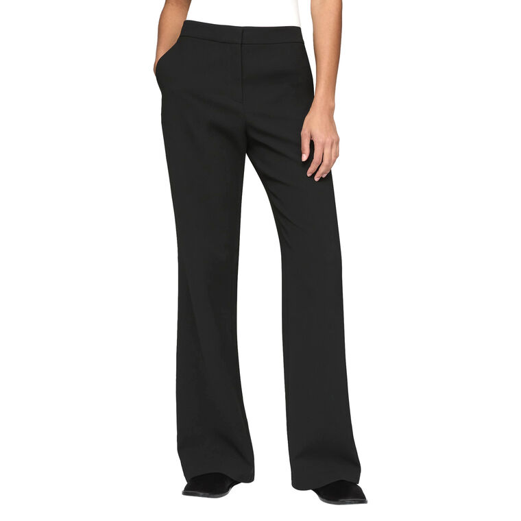 Crepe Piped Saint Marks Flared Pant With Continuous Stripe image number null