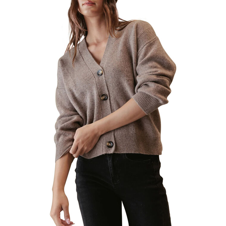 Noriko Cashmere Cardigan With Horse Shoe Graphic image number null