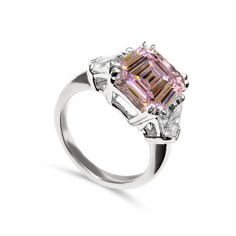 Emerald Cut Center Ring image number null