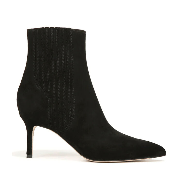 Lisa Suede Mid-Heel Bootie image number null