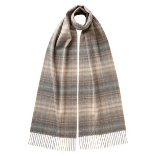 Soft Blur Cashmere Check Scarf