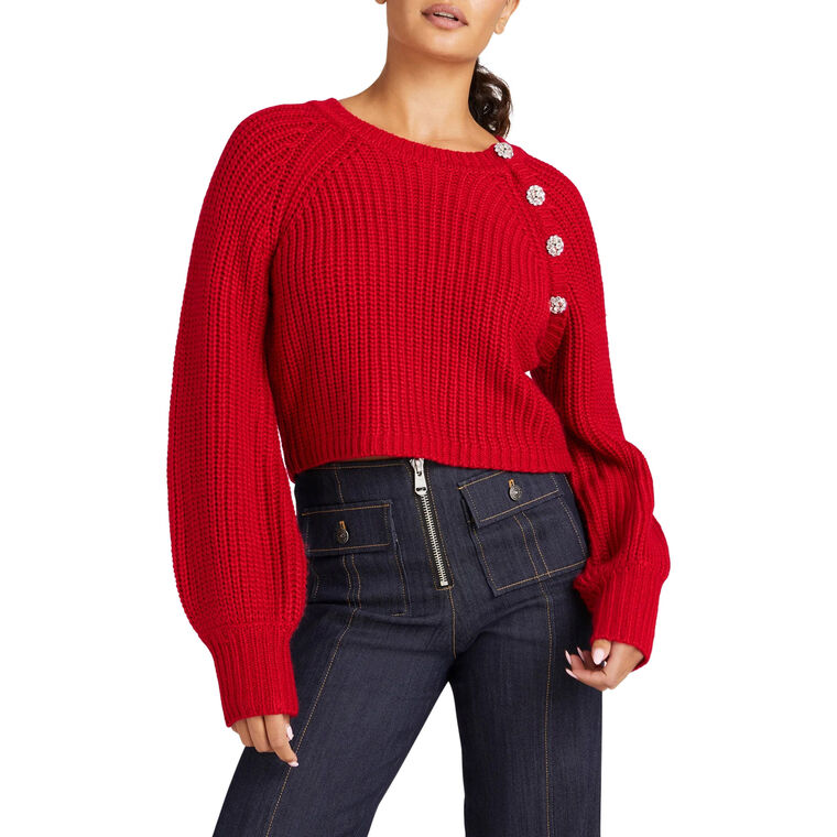 Keren Cropped Pullover Sweater image number null