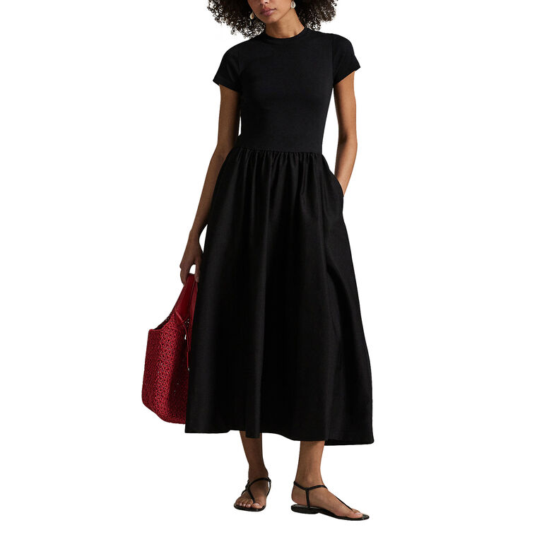 Cotton Short-Sleeve Dress image number null