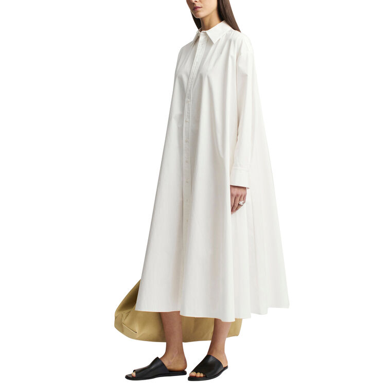 Bayla Long Sleeve Poplin Midi Shirt Dress image number null
