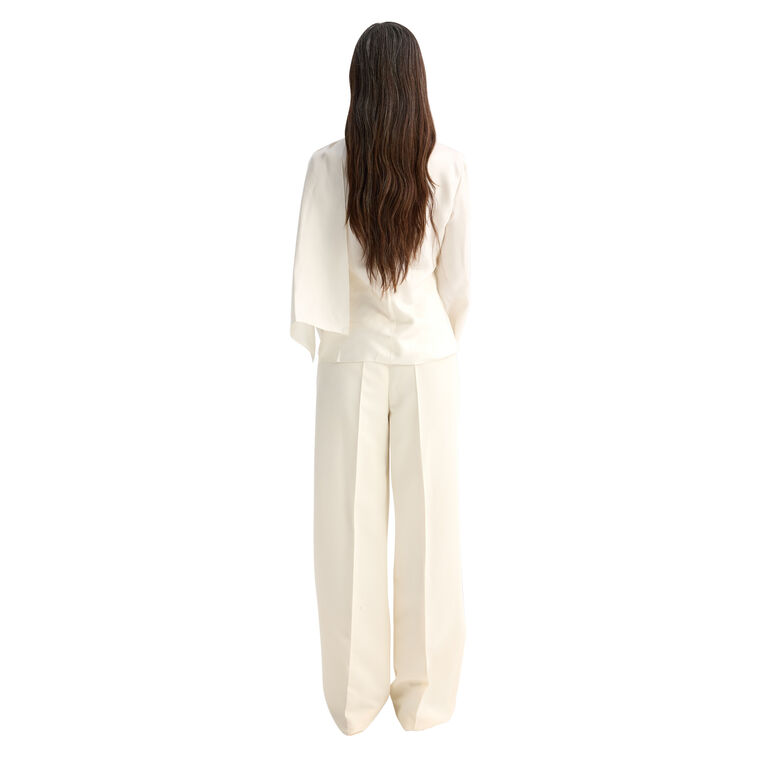 Long Sleeve Silk Foulard Top image number null