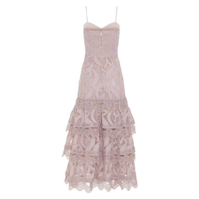 Aura Lace Flutter Midi Dress image number null