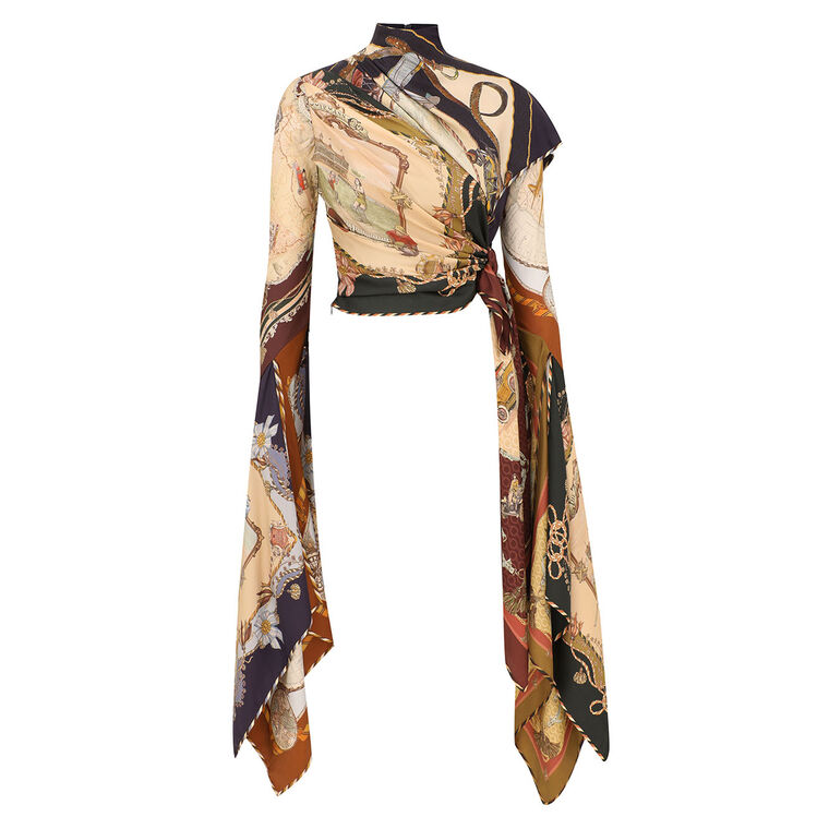 Valiant Draped Scarf Top image number null