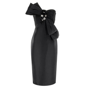 Beaded Bow Front Cocktail Dress