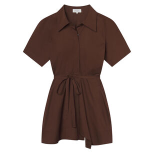 Julie Cotton Mini Shirtdress