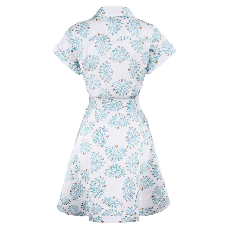 Chantal Peacock Print Mini Dress image number null