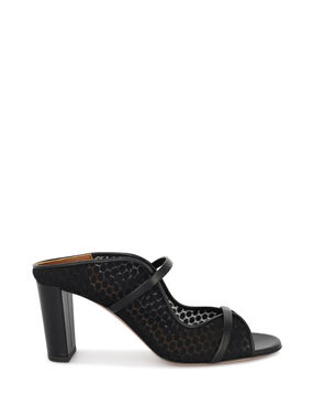 Norah 85mm Lace-Leather Mules