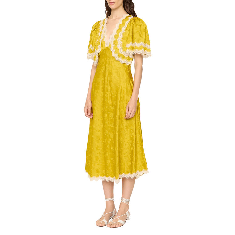 Shay Lace Cape Midi Dress image number null