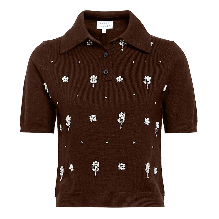 Camilla Embellished Knit Top image number null