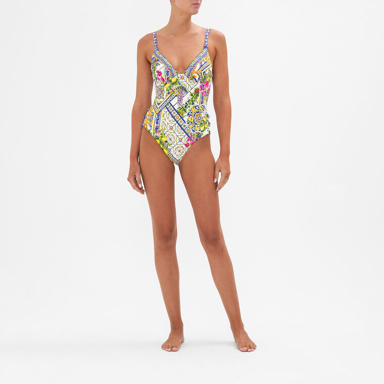 Underwire One Piece With Button Detail image number null