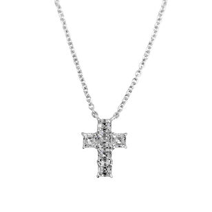 Asscher Cross Pendant Necklace