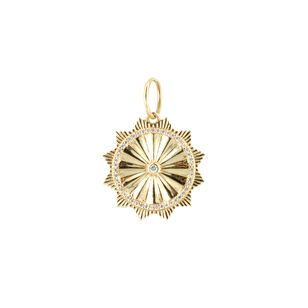 Round Lionheart Pleated Charm