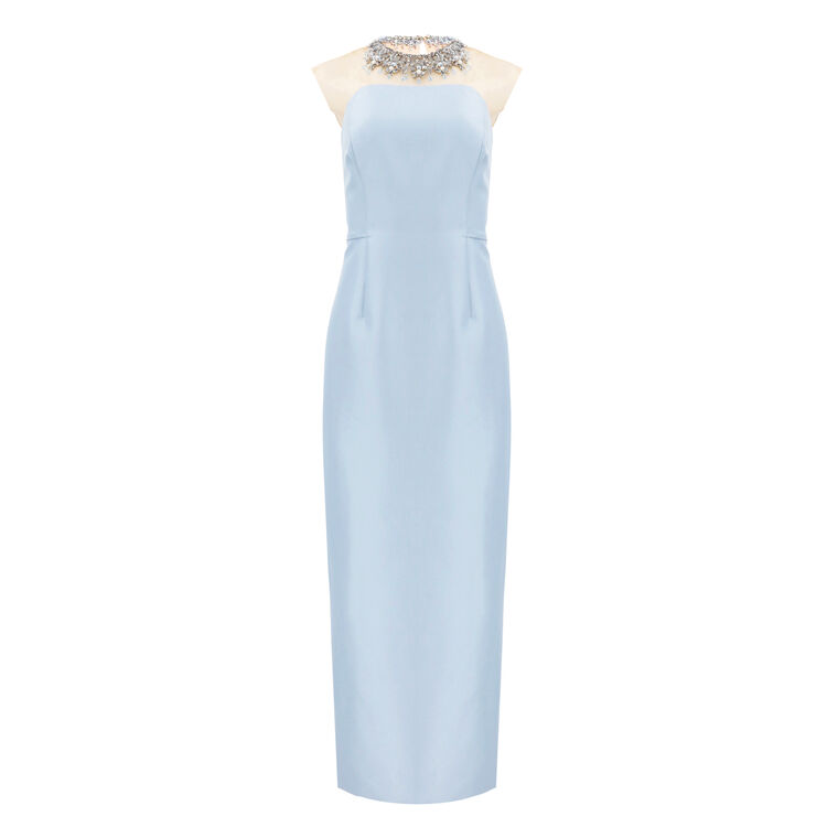 princess polly baby blue dress Sachin & Babi Irina Mikado Satin Gown