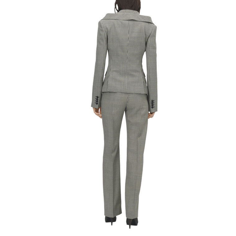 High-Rise Gingham Tailoring Straight-Leg Trouser image number null
