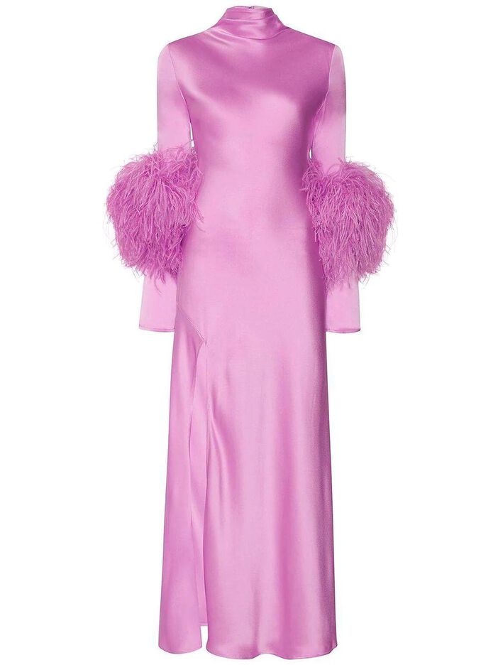 Doubleface Satin Draped Neck B image number null