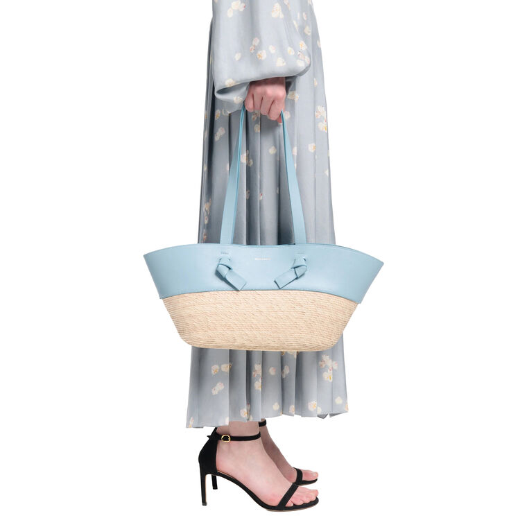 Knot Basket Small Long Handle Tote Bag image number null