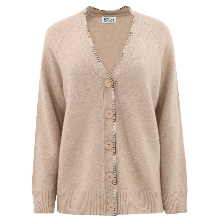 Galatea Contrast Button Front Cardigan image number null