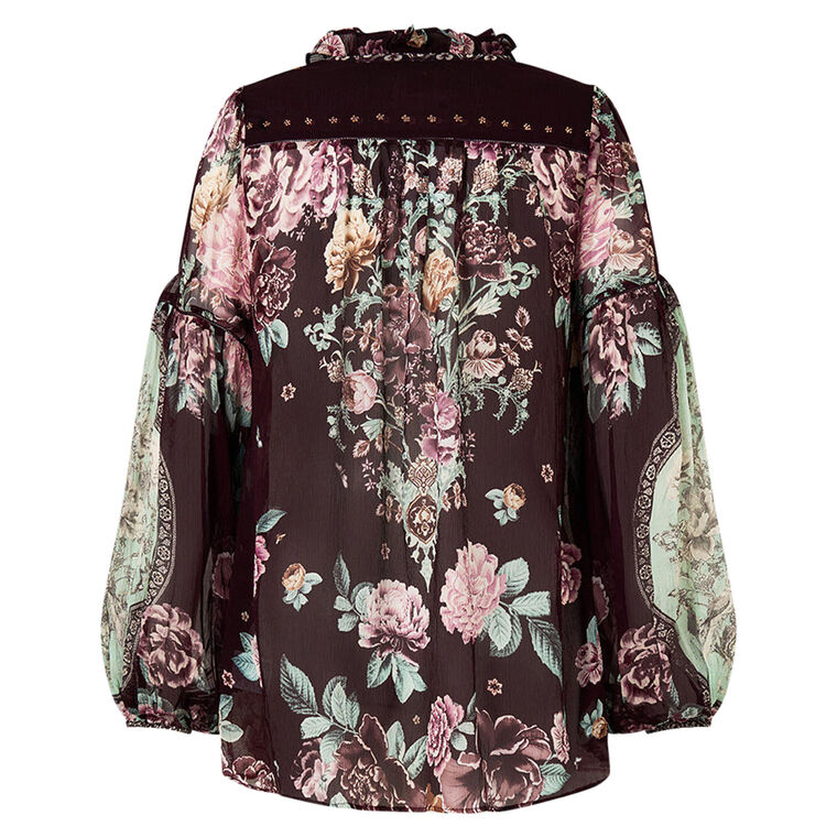 Frill Collared Long Sleeve Blouse image number null