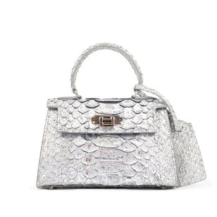 Rose 20 Real Python Metallic Bag