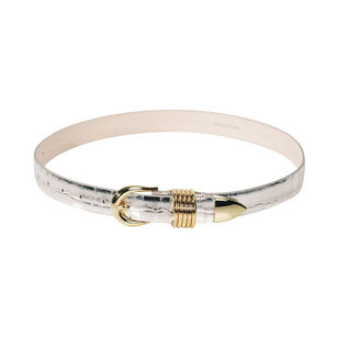 Hollyhock Mirror Croco Leather Belt