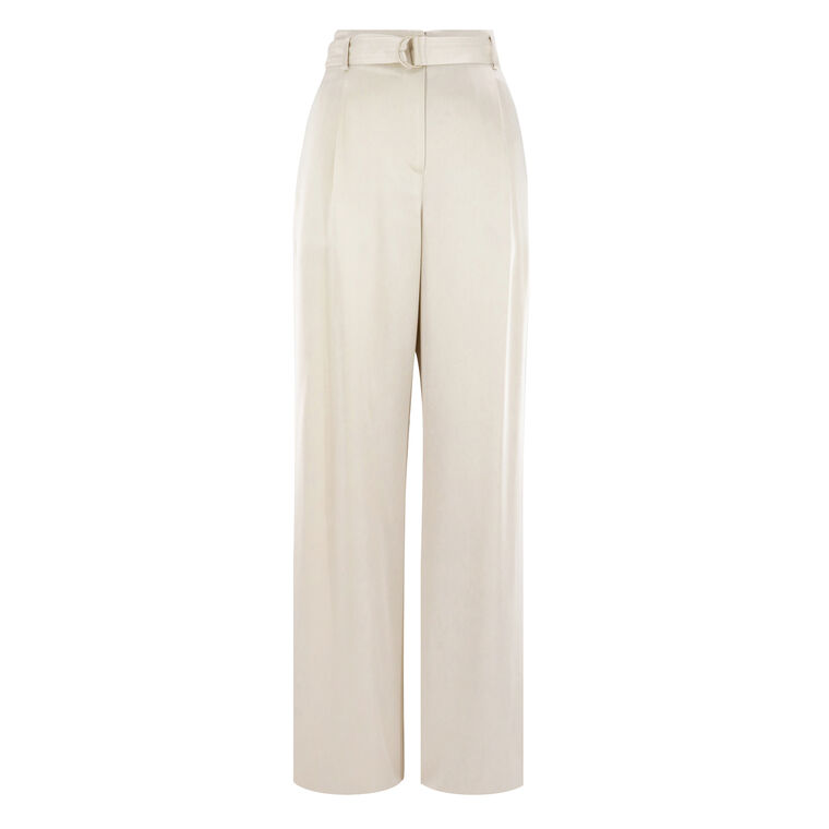 Satin Belted Pant image number null
