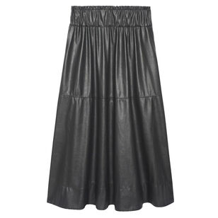 The Issa Vegan Leather Midi Skirt