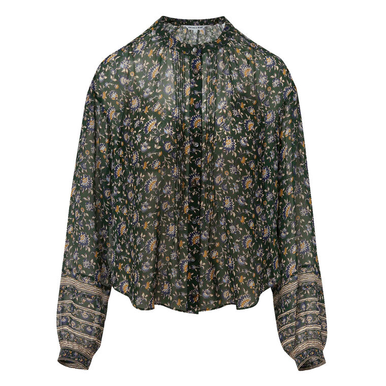 Lollie Long Sleeve Silk Blouse image number null