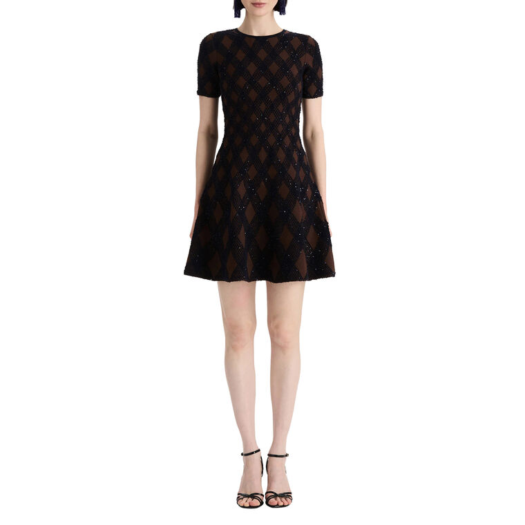 Argyle Knit Dress image number null