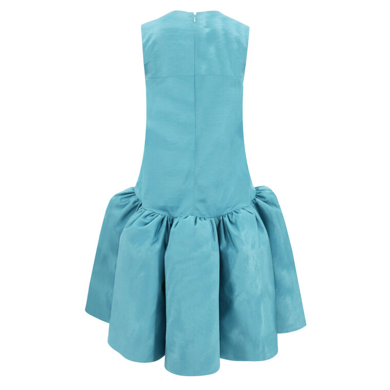 Drop-Waist Moire Babydoll Dress image number null
