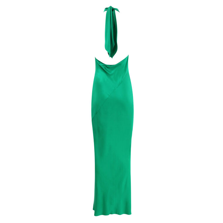 Jade Silk Maxi Dress image number null