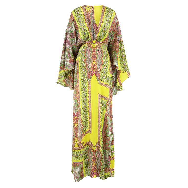 Valleta Long Sleeve Plunging Neckline Maxi Dress image number null
