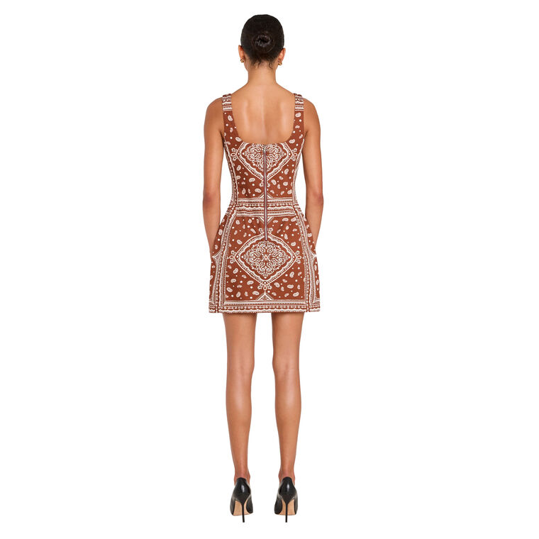 Augustine Bandana Sleeveless Mini Dress image number null