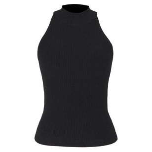 Sleeveless Mock Neck Instasculpt Rib Top