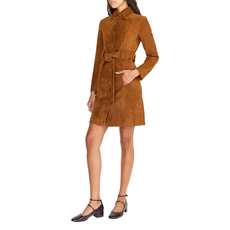 Ricci Belted Suede Coat image number null