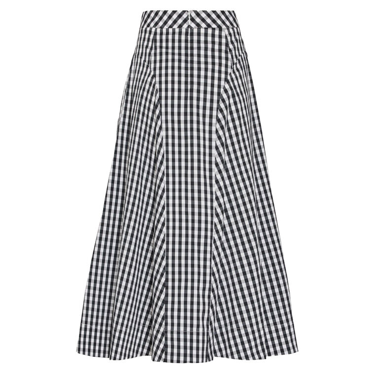 Robin Gingham Midi Skirt image number null
