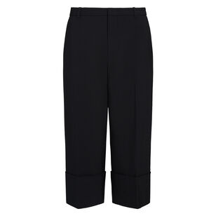Mid Rise Cuffed Cropped Pant