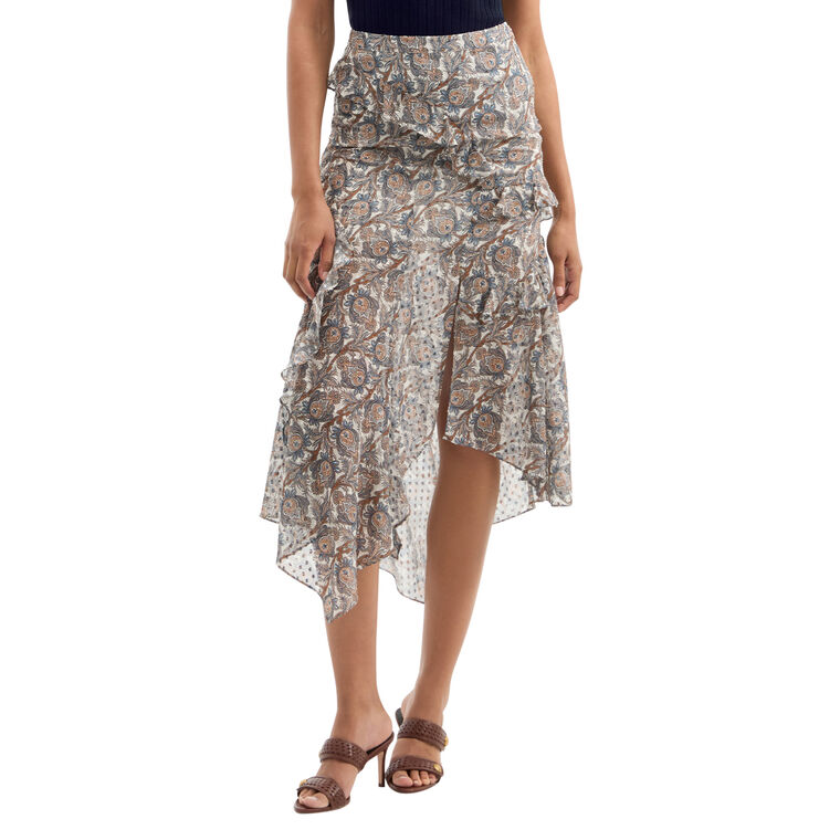 Eleonora Silk Midi Skirt image number null