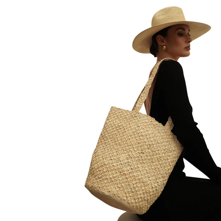 Kai Soft Crochet Packable Tote image number null