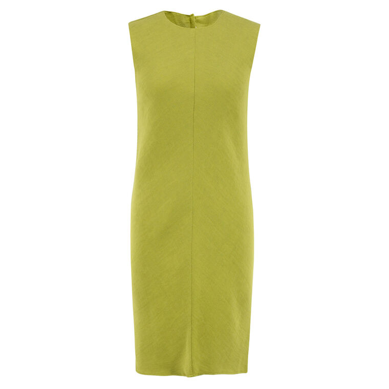 Viscose Plisse Sleeveless Bias Short Tunic Dress image number null