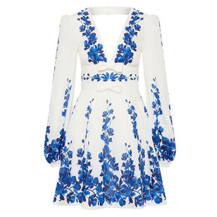 Orchid Blues V-Neck Mini Dress