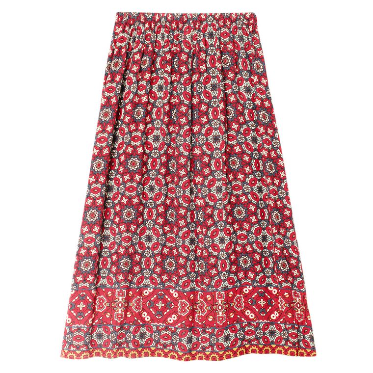 Yana Tile Print Midi Skirt image number null