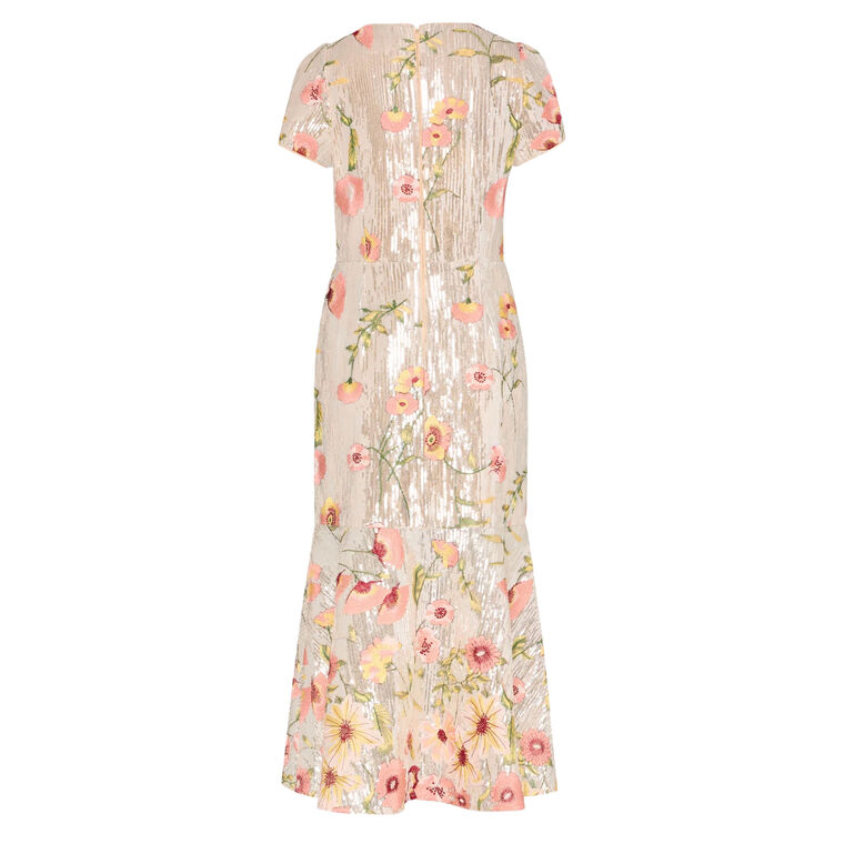 Tahlia Floral Sequins Embellished Midi Dress image number null