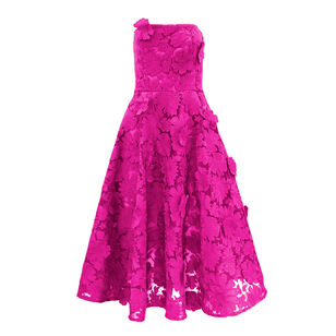 Florence Strapless 3D Floral Midi Dress