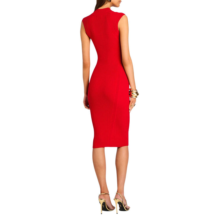 Nunzia Sleeveless Knit Midi Dress image number null