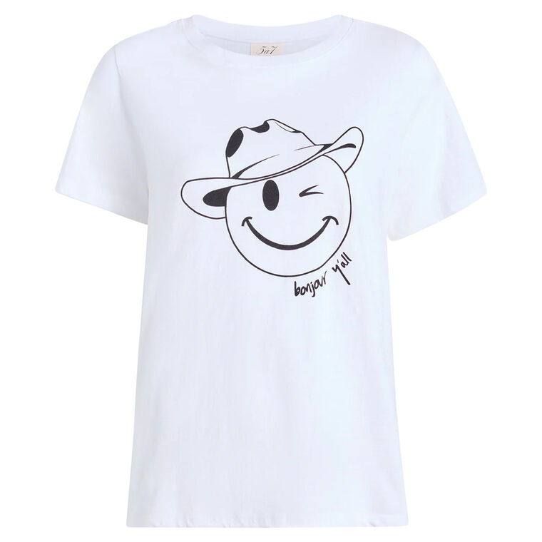 Bonjour Y'all Smiley Tee image number null
